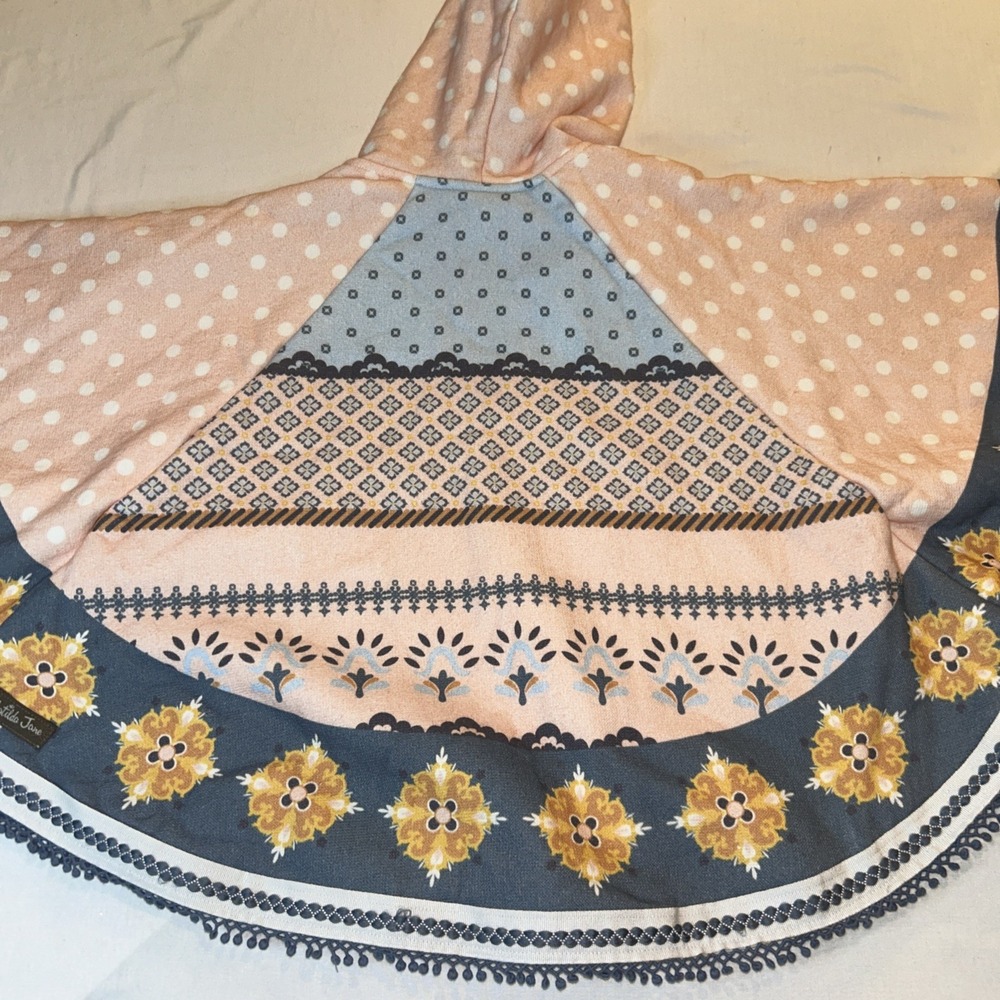 Matilda Jane Dream Chasers Poncho Girls 6 Boho Hooded Fairytale Cape Cottagcore - Picture 6 of 8
